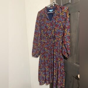 Draper James Navy Floral Dress